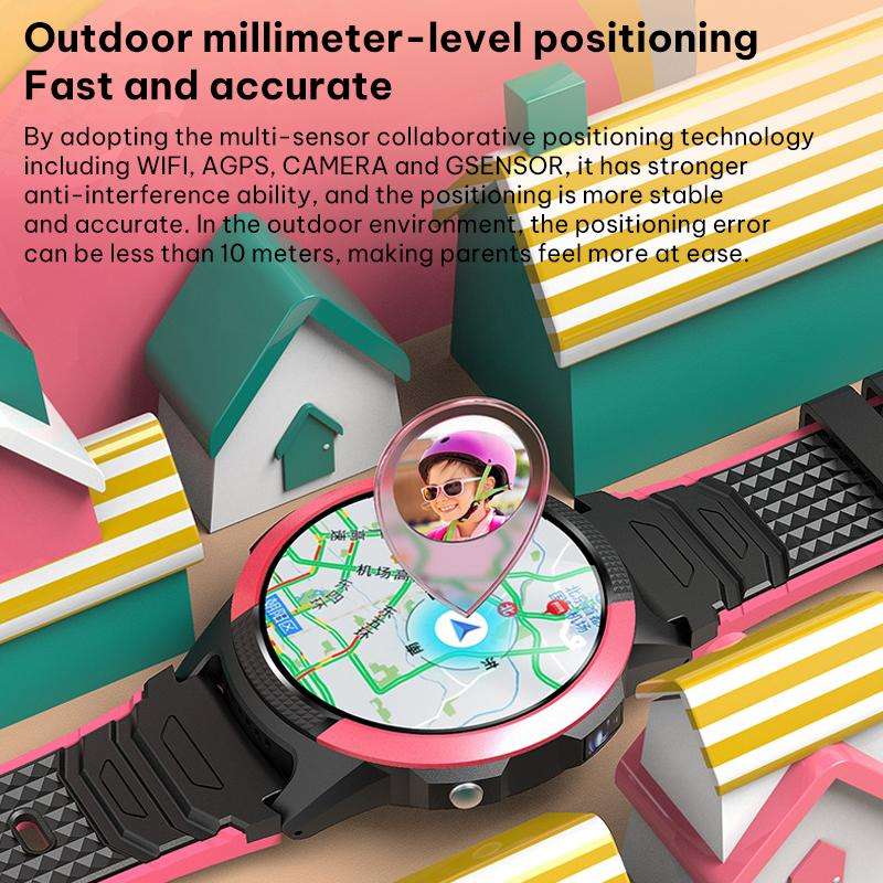 FA56 1.28-inch Screen 4G Network GPS Tracking Kids Smart Watch, Model:Eurasia-Africa Version(Black)