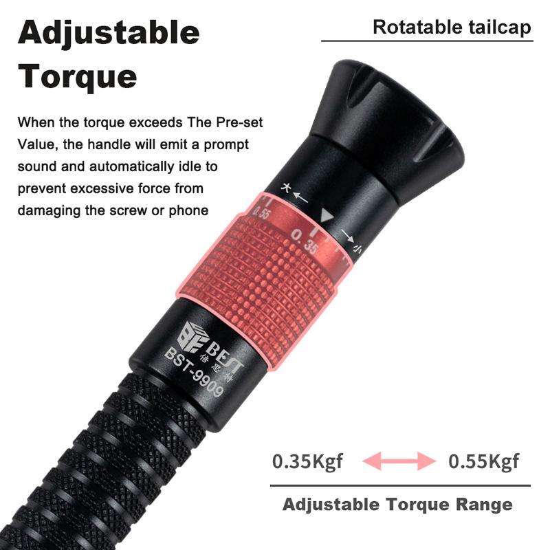 BEST BST-9909 7 in 1 Adjustable Torque Screwdriver Set with S2 Screwdriver Bits