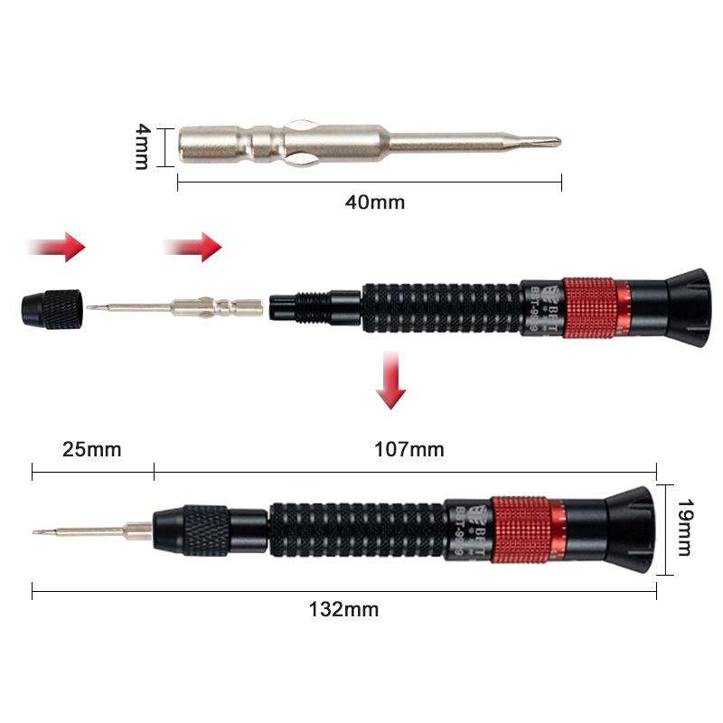 BEST BST-9909 7 in 1 Adjustable Torque Screwdriver Set with S2 Screwdriver Bits
