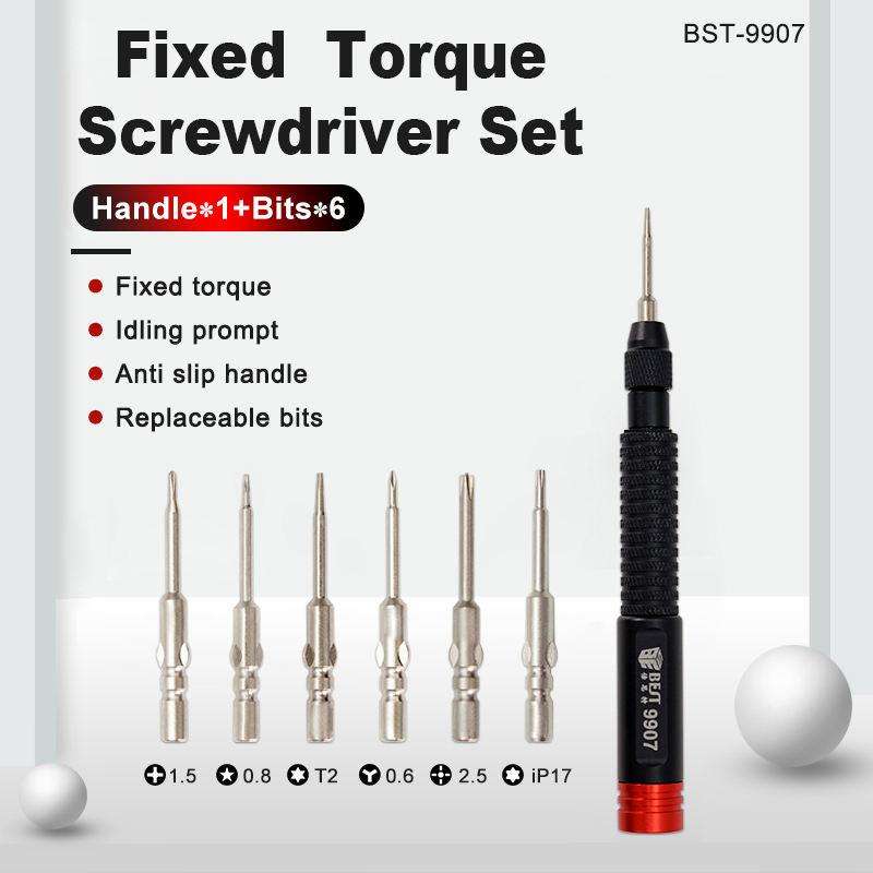 BEST BST-9907 7 in 1 Torque Screwdriver Set with S2 Screwdriver Bits