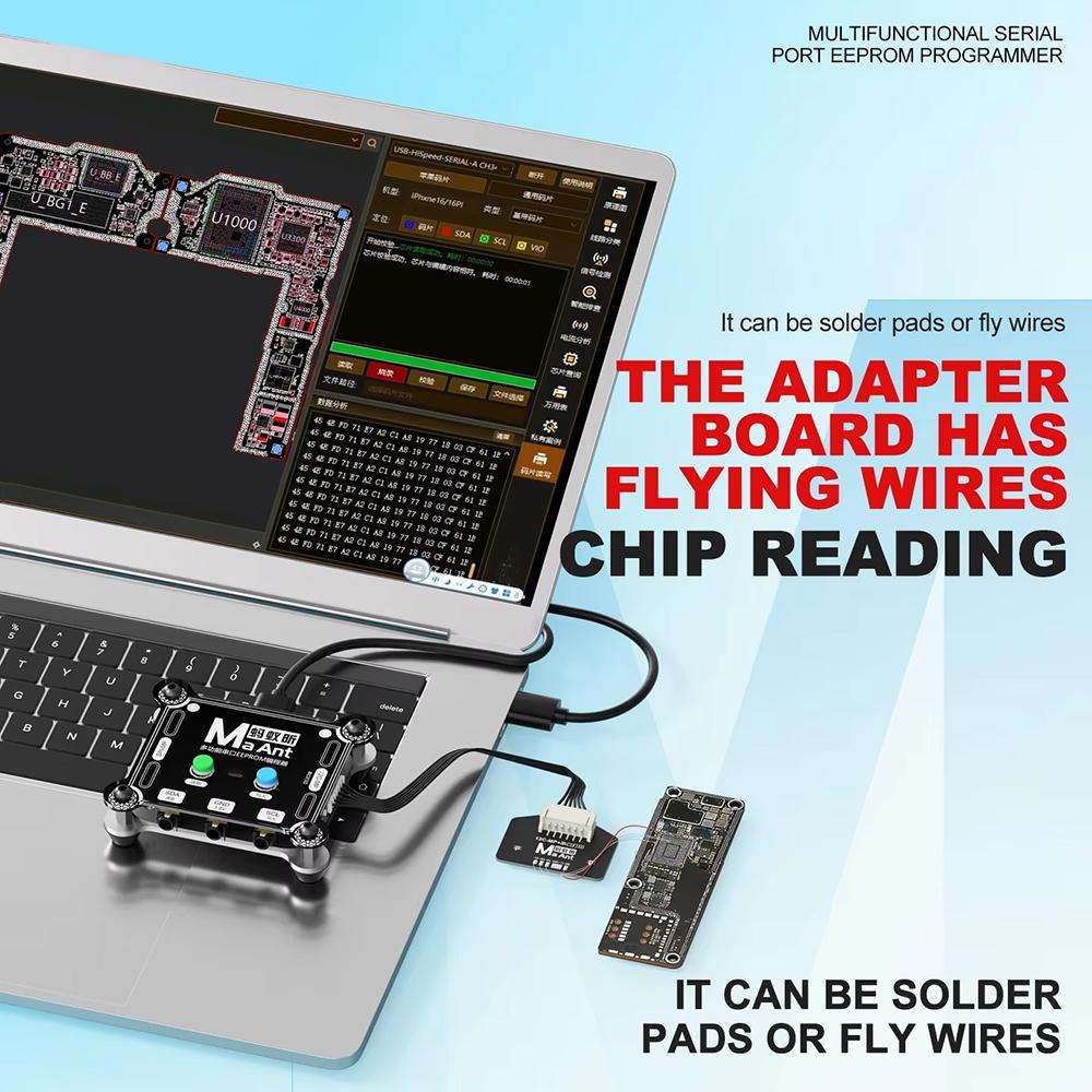 MaAnt E1 Multifunctional Serial Port EEPROM Programmer, Model:16 Pro/16 Pro Max IC Module