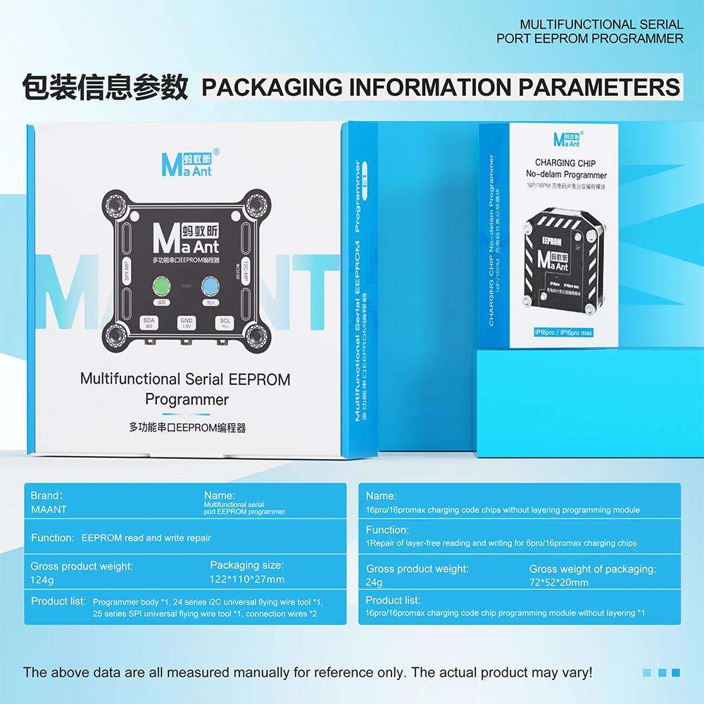 MaAnt E1 Multifunctional Serial Port EEPROM Programmer, Model:16 Pro/16 Pro Max IC Module