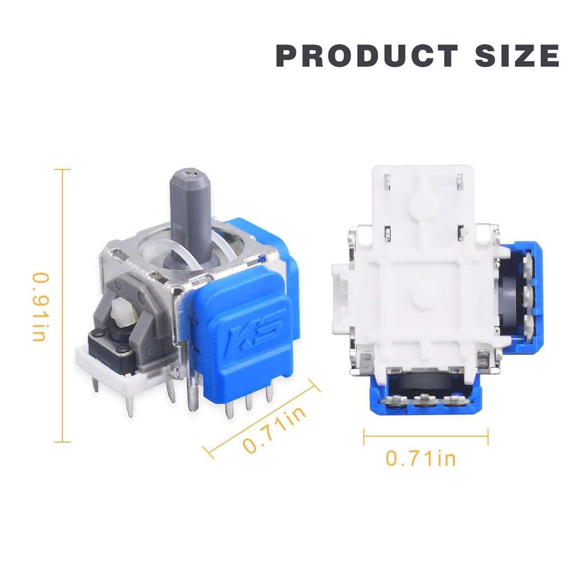 For Sony PS5 Blue Magnetic TMR Hall Effect 3D Analog Joystick