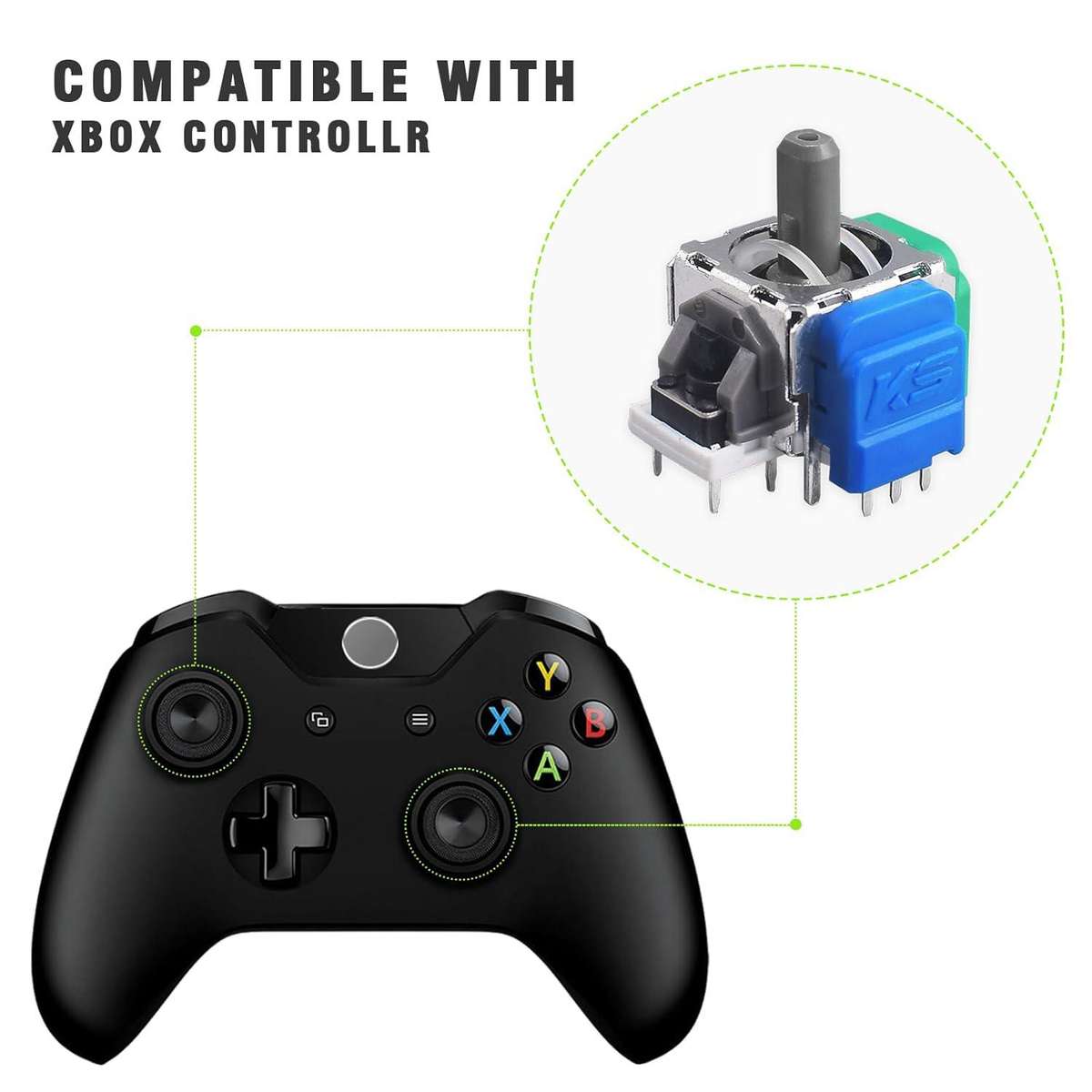 For Microsoft Xbox Blue Magnetic TMR Hall Effect 3D Analog Joystick
