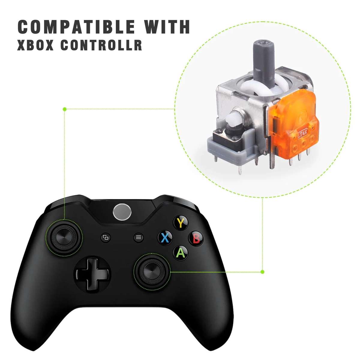 For Microsoft Xbox One Hall Effect TMR Magnetic Resistance Analog Joystick