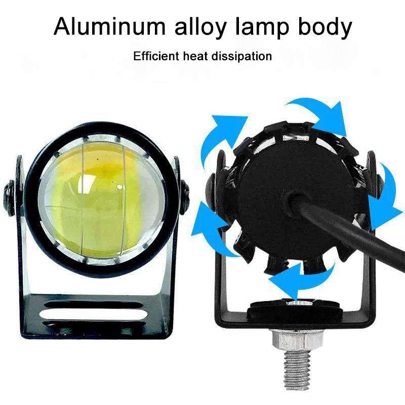 DC12-60V Motorcycle Ultra-bright LED mini Spotlight, Type:without Switch(High White and Low White)
