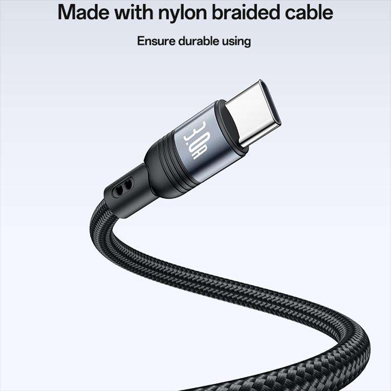 Yesido CA203 4 in 1 USB and Type-C to Type-C, 8 Pin, Micro USB 12W Multi-functional Ch ... (Black)