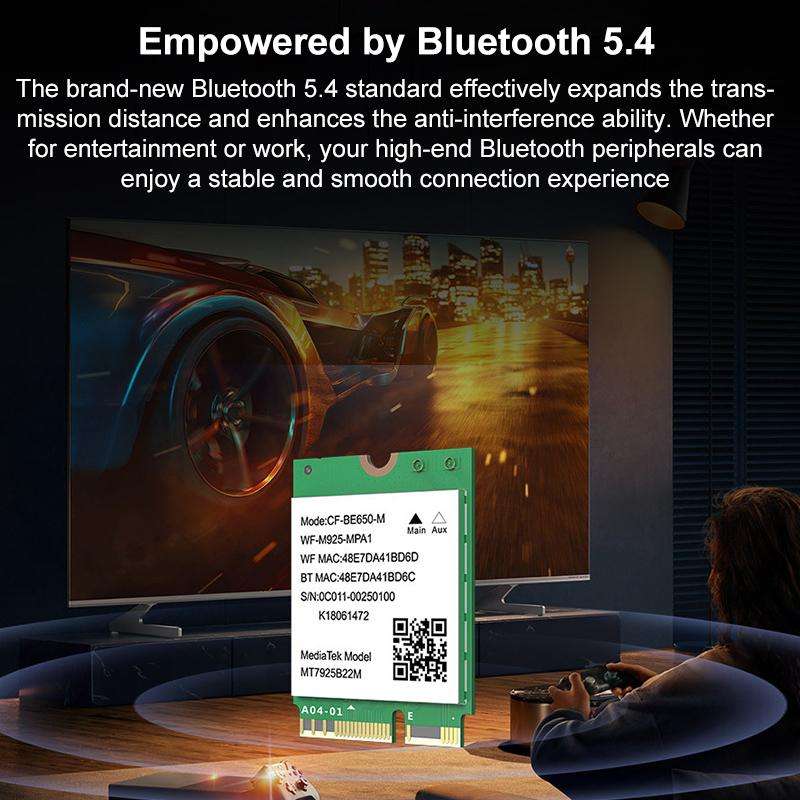 COMFAST CF-BE650-M 6500Mbps WiFi7 Tri-Band M.2 Interface Laptop Wireless Network Card WiFi Module