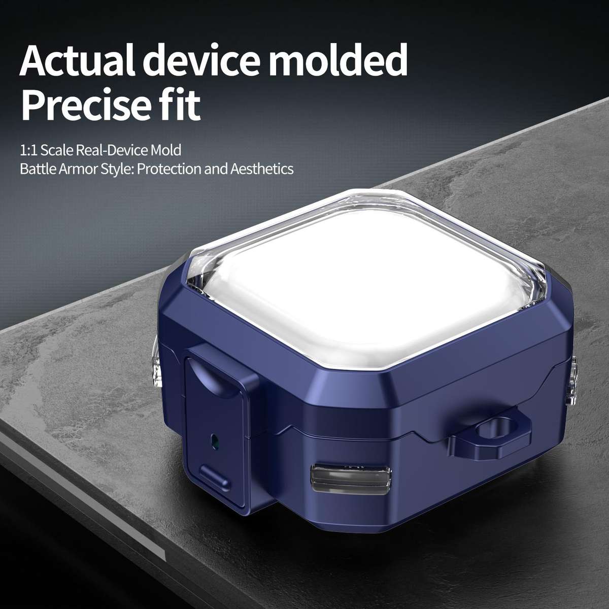 For Samsung Galaxy Buds4 / 4 Pro XDcase Rugged Armor Clear View Earphone Case(Blue)