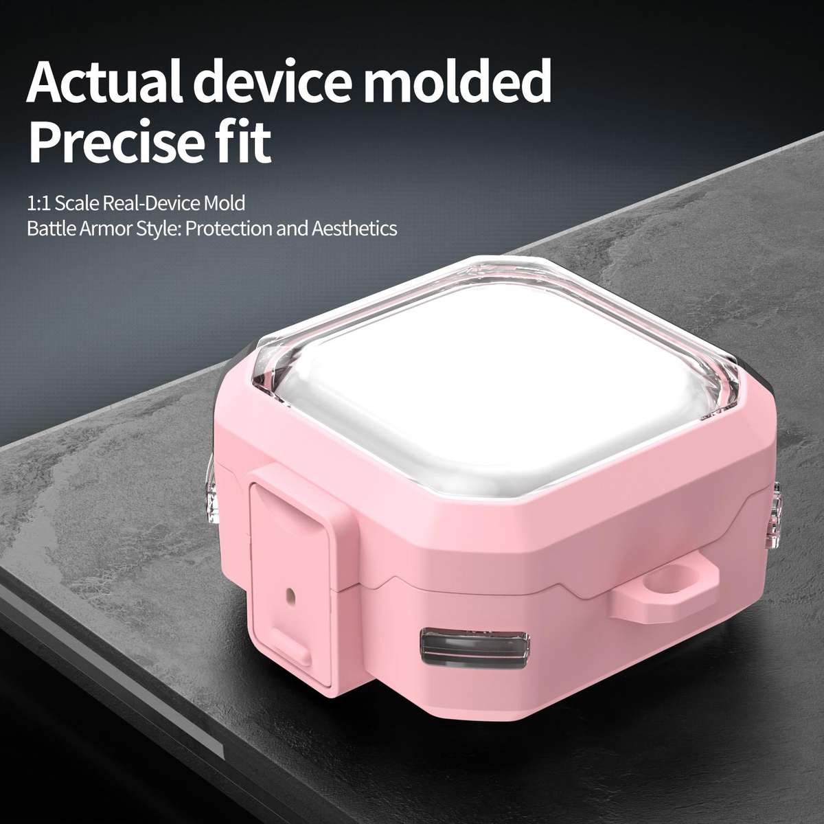For Samsung Galaxy Buds4 / 4 Pro XDcase Rugged Armor Clear View Earphone Case(Pink)