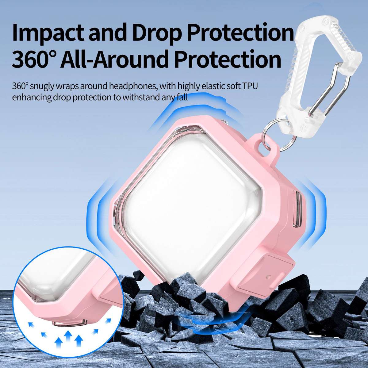 For Samsung Galaxy Buds4 / 4 Pro XDcase Rugged Armor Clear View Earphone Case(Pink)