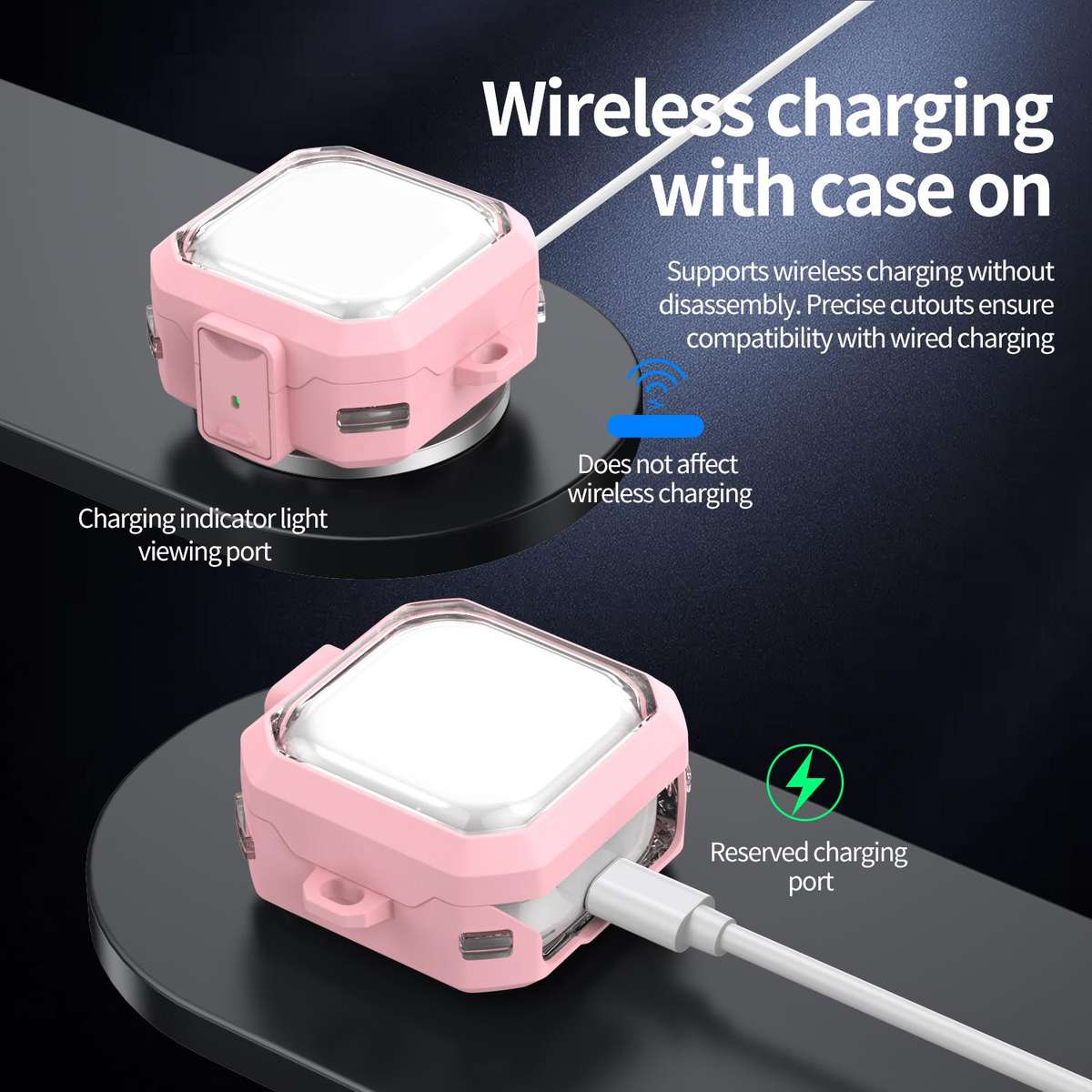 For Samsung Galaxy Buds4 / 4 Pro XDcase Rugged Armor Clear View Earphone Case(Pink)