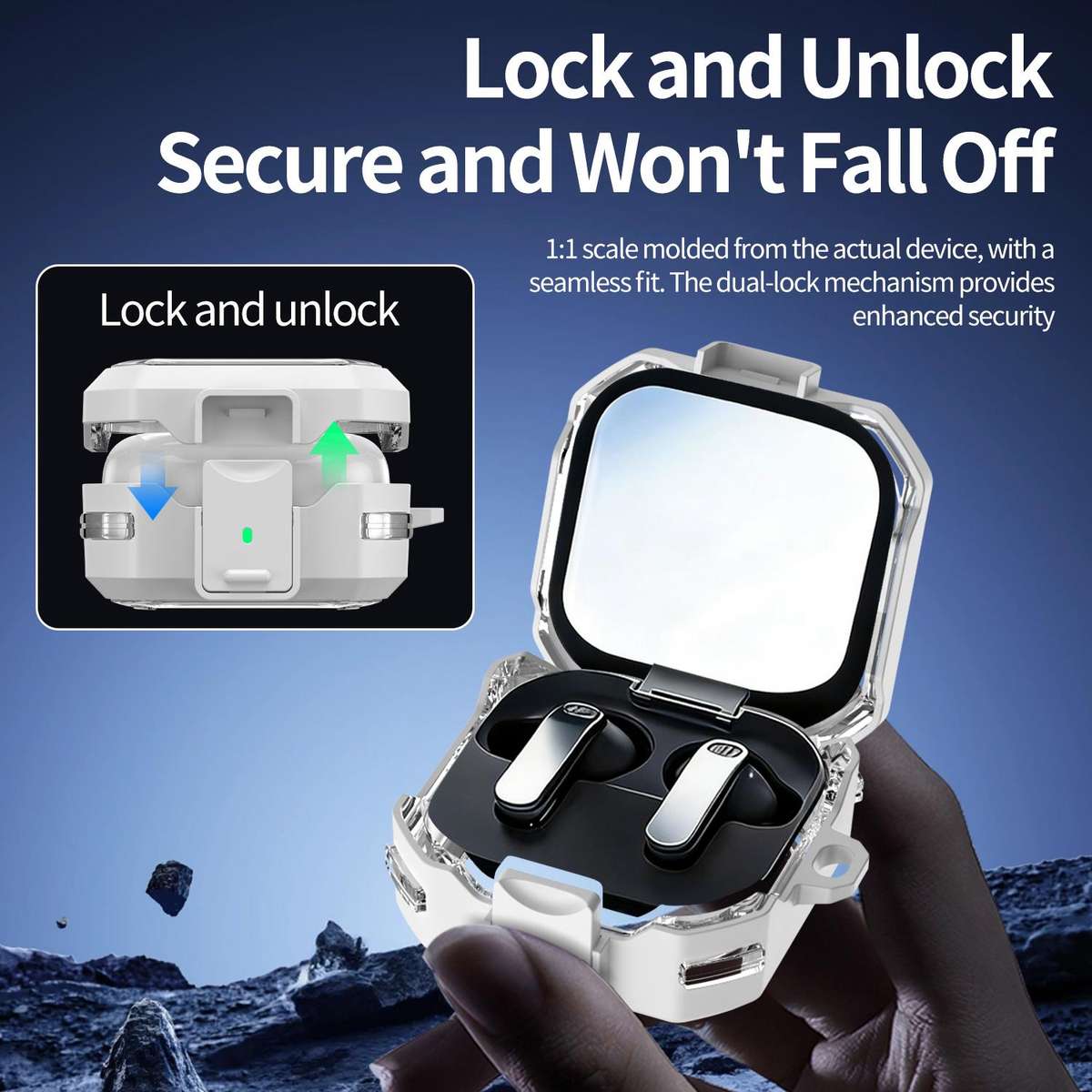 For Samsung Galaxy Buds4 / 4 Pro XDcase Rugged Armor Clear View Earphone Case(White)