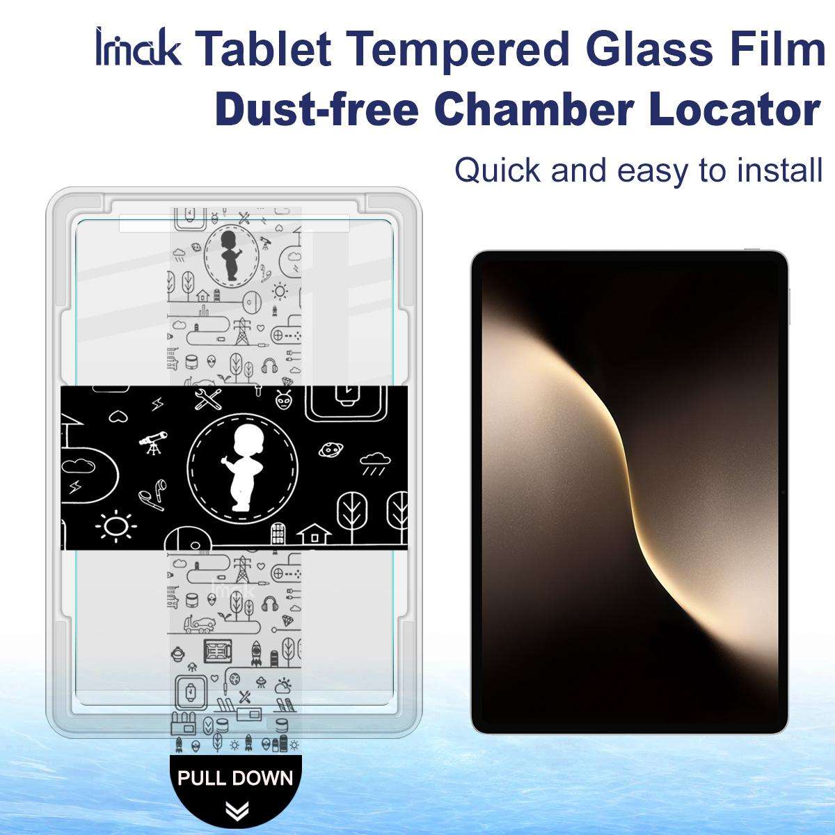 For Honor MagicPad 3 13.3 / MagicPad 3 Pro imak Dust-free Chamber Locator Tablet Tempered Glass Fi