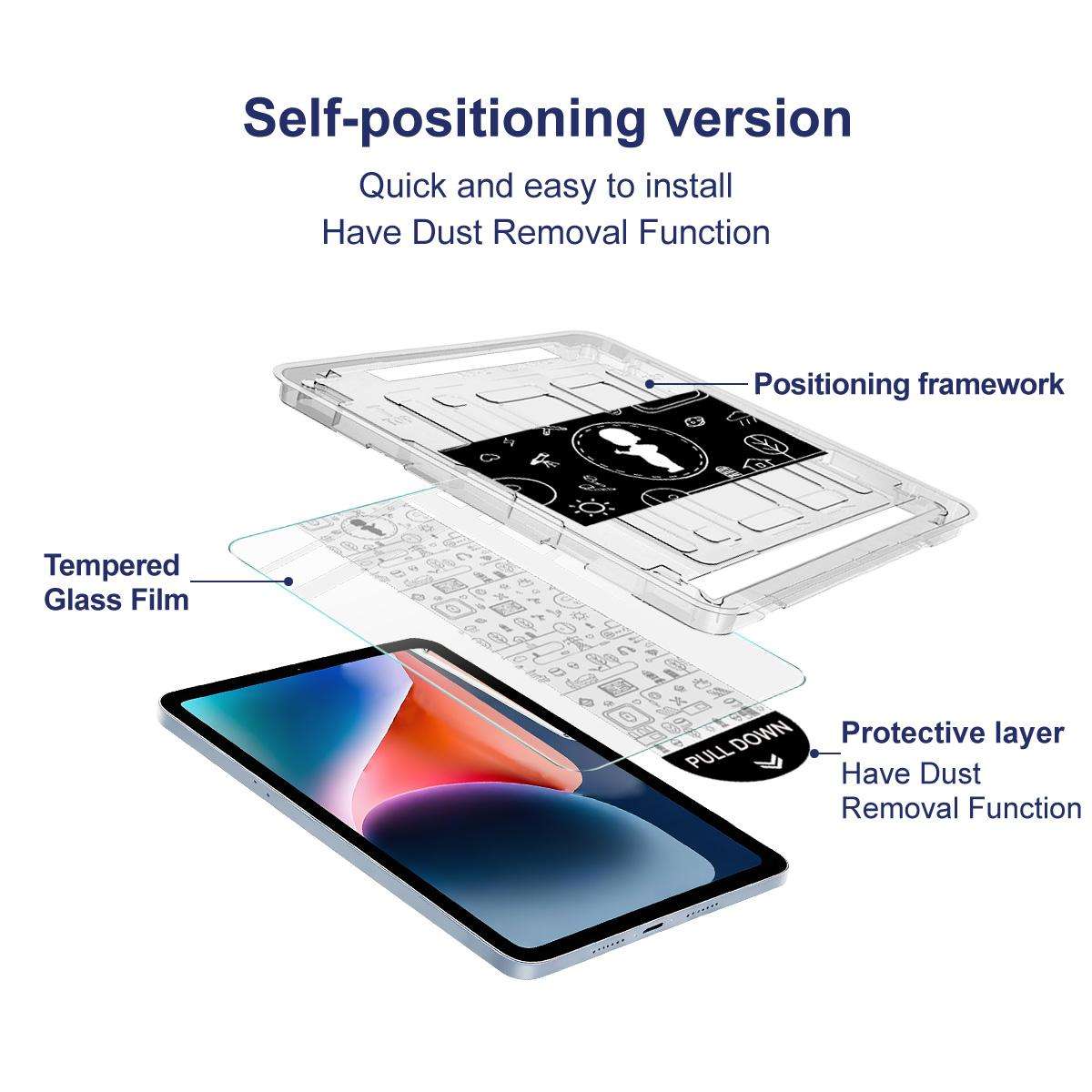 For Honor MagicPad 3 13.3 / MagicPad 3 Pro imak Dust-free Chamber Locator Tablet Tempered Glass Fi
