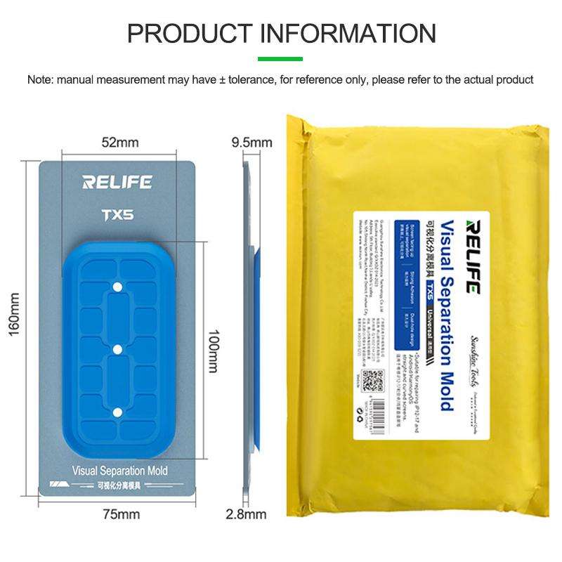 Relife TX5 Visual Separation Mold For iPhone 12-17 Pro Max and Android Phones