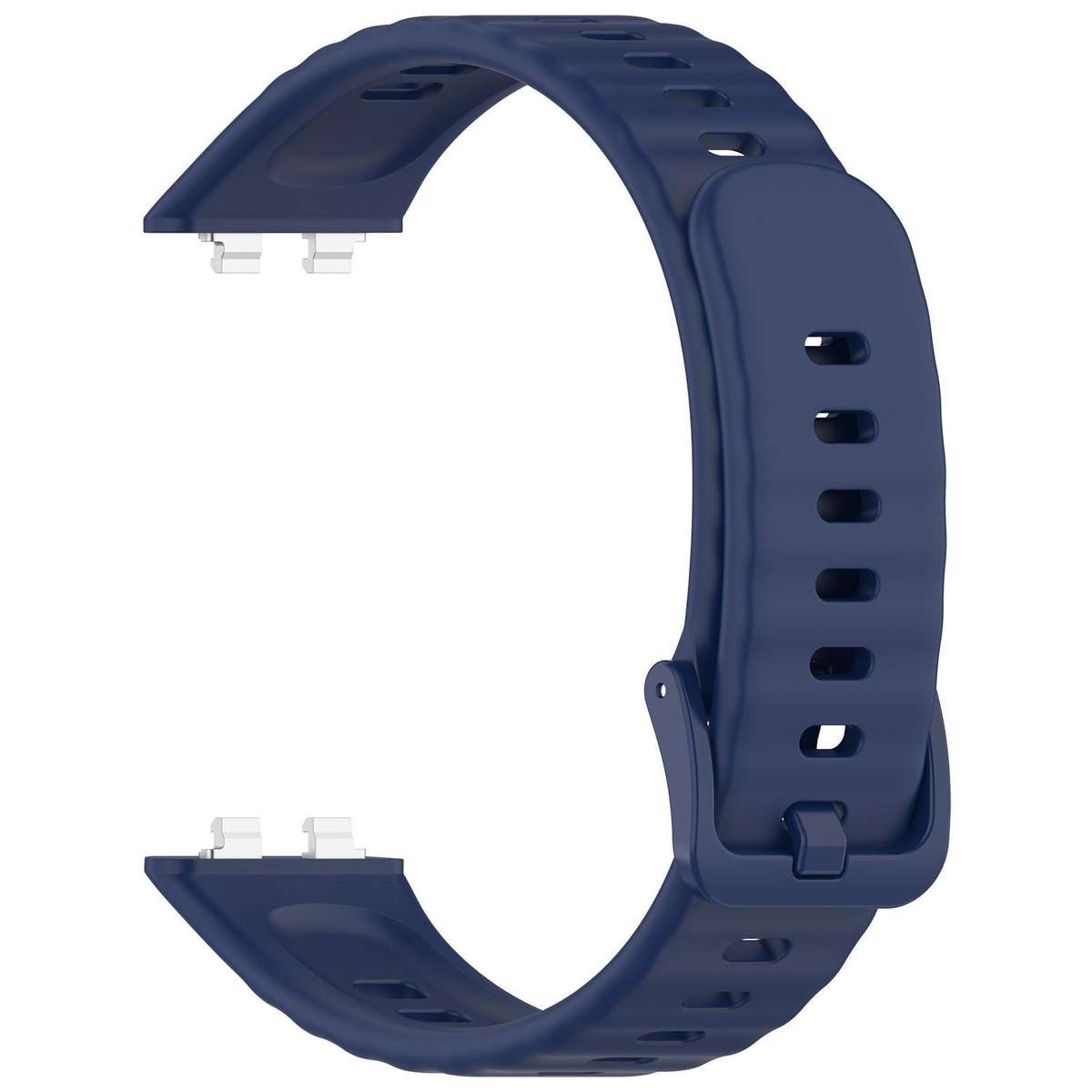 For Huawei Band 11 Pro / 11 xDfind Wavy Texture Silicone Watch Band(Midnight Blue)