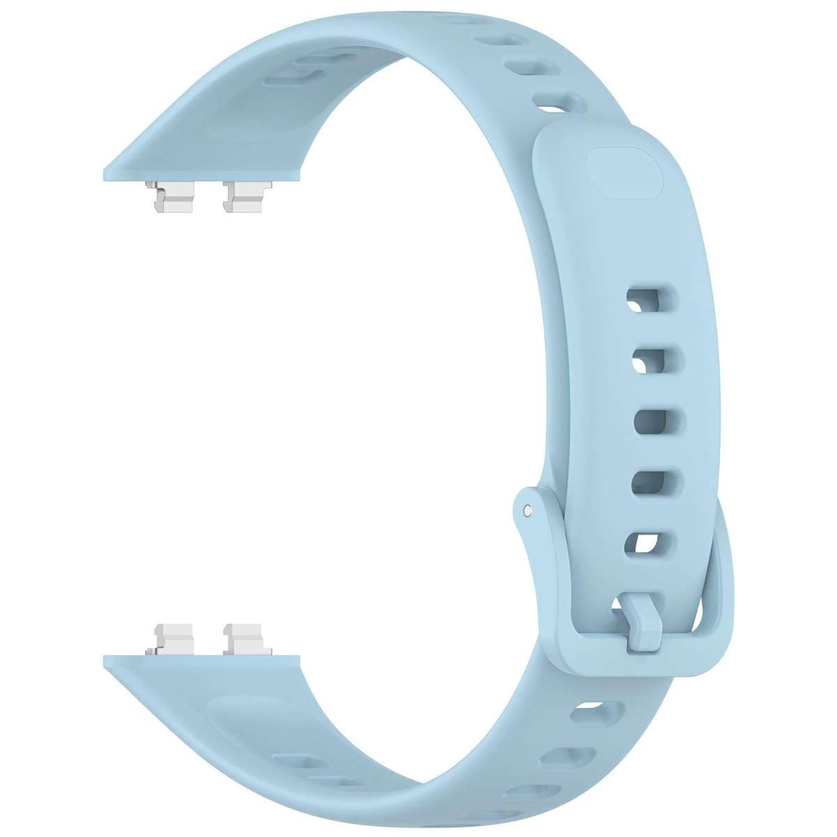 For Huawei Band 11 Pro / 11 xDfind Smooth Solid-Color Breathable Silicone Watch Band(Light Blue)