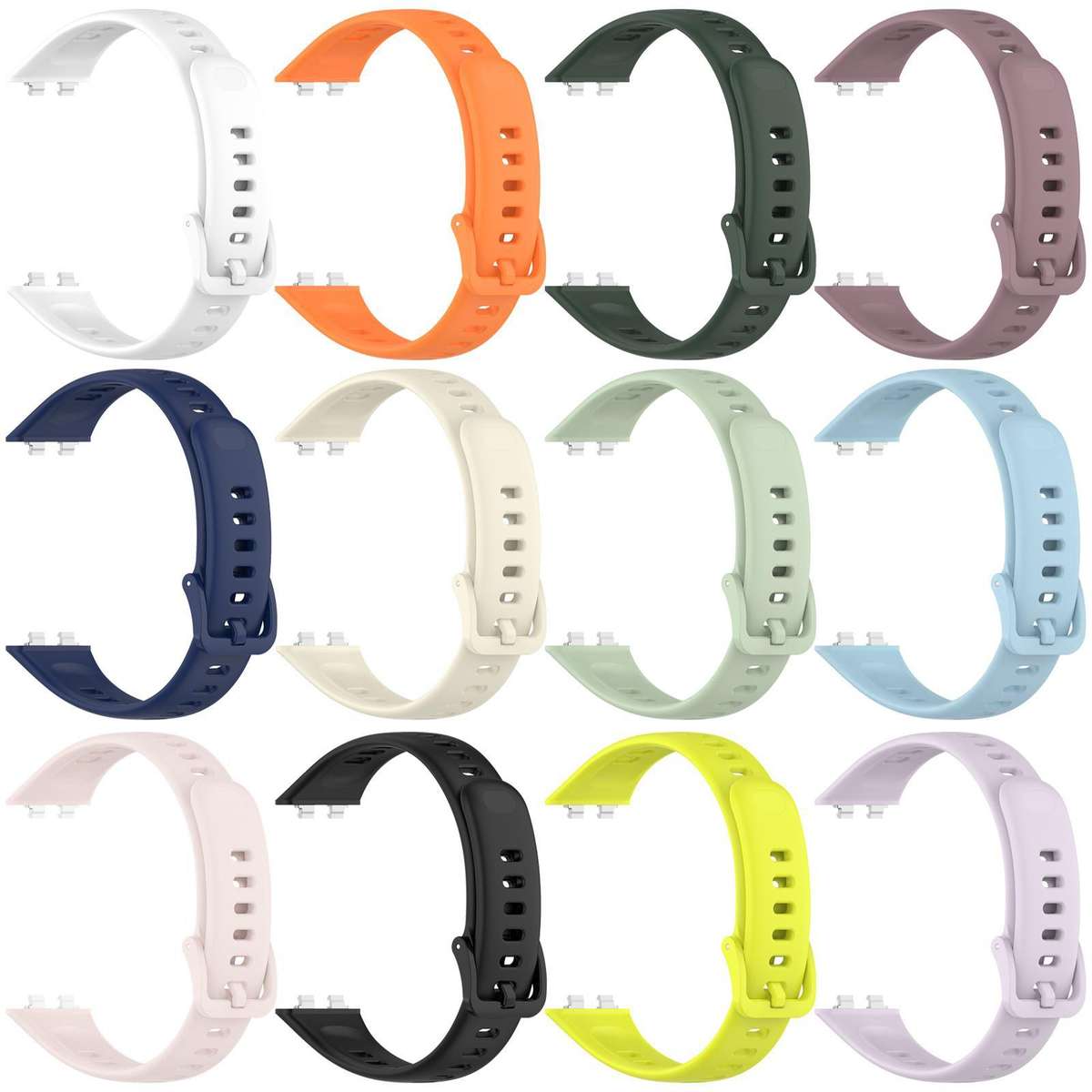 For Huawei Band 11 Pro / 11 xDfind Smooth Solid-Color Breathable Silicone Watch Band(Light Blue)