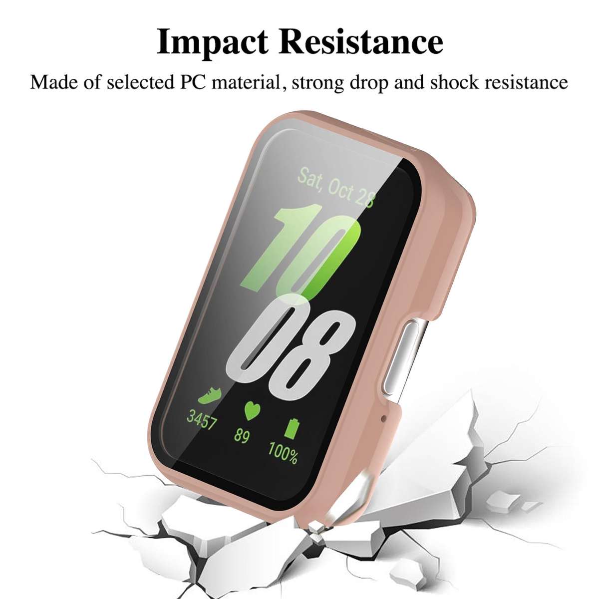 For Huawei Band 11 Pro / 11 xDfind Tempered Film Integrated PC Watch Protective Case(Pink)