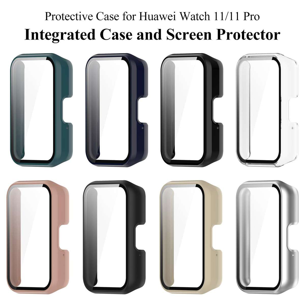 For Huawei Band 11 Pro / 11 xDfind Tempered Film Integrated PC Watch Protective Case(Black)