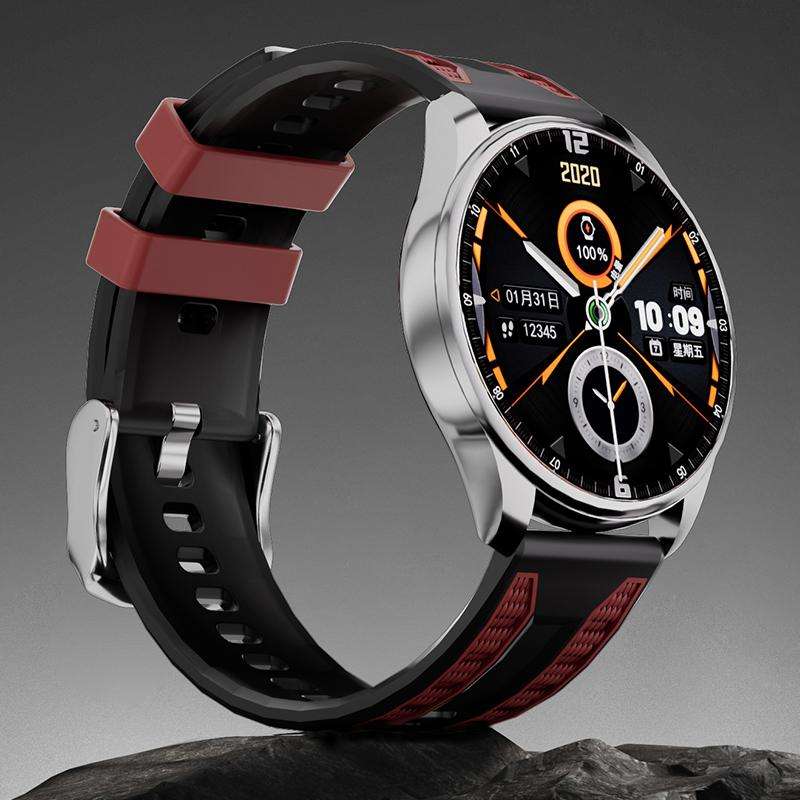22mm xDfind Dual-color Silicone Watch Band(Black Red)