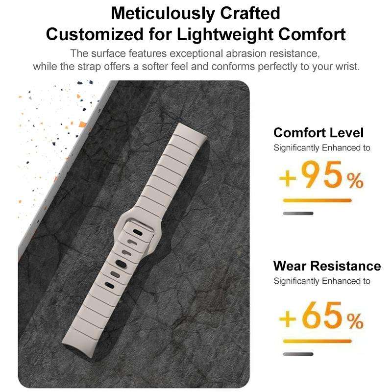 For Xiaomi Smart Band 10 / 9 / 8 xDfind Armor-Style Reverse Buckle Silicone Watch Band(Grey)