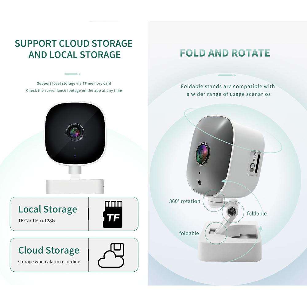 Wireless WiFi Smart High-Definition Wide-Angle Surveillance Camera, Specification:300W ... (White)