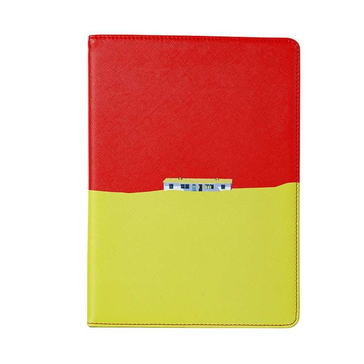 Contrast Color PU Leather Horizontal Flip Leather Case with Holder & Sleep / Wake ... (Red Yellow)