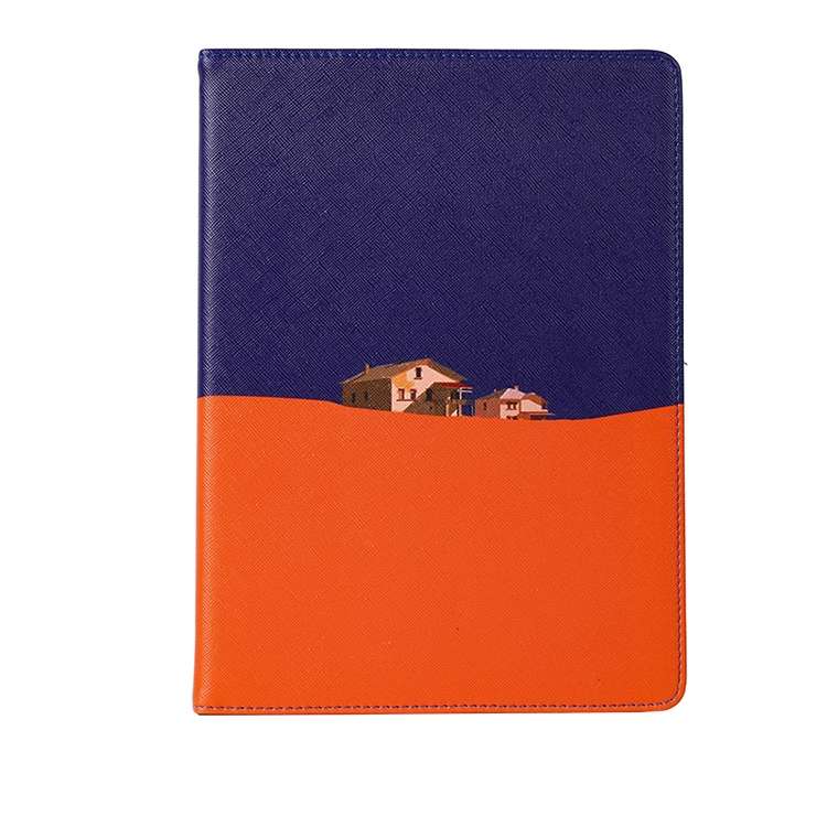 Contrast Color PU Leather Horizontal Flip Leather Case with Holder & Sleep / W ... (Purple Orange)