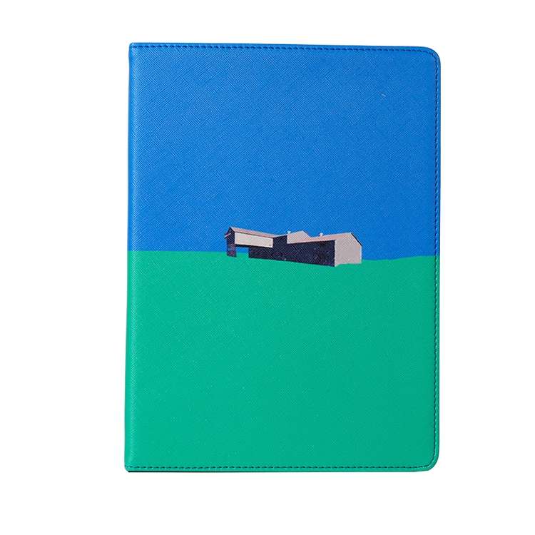 Contrast Color PU Leather Horizontal Flip Leather Case with Holder & Sleep / Wake ... (Blue Green)