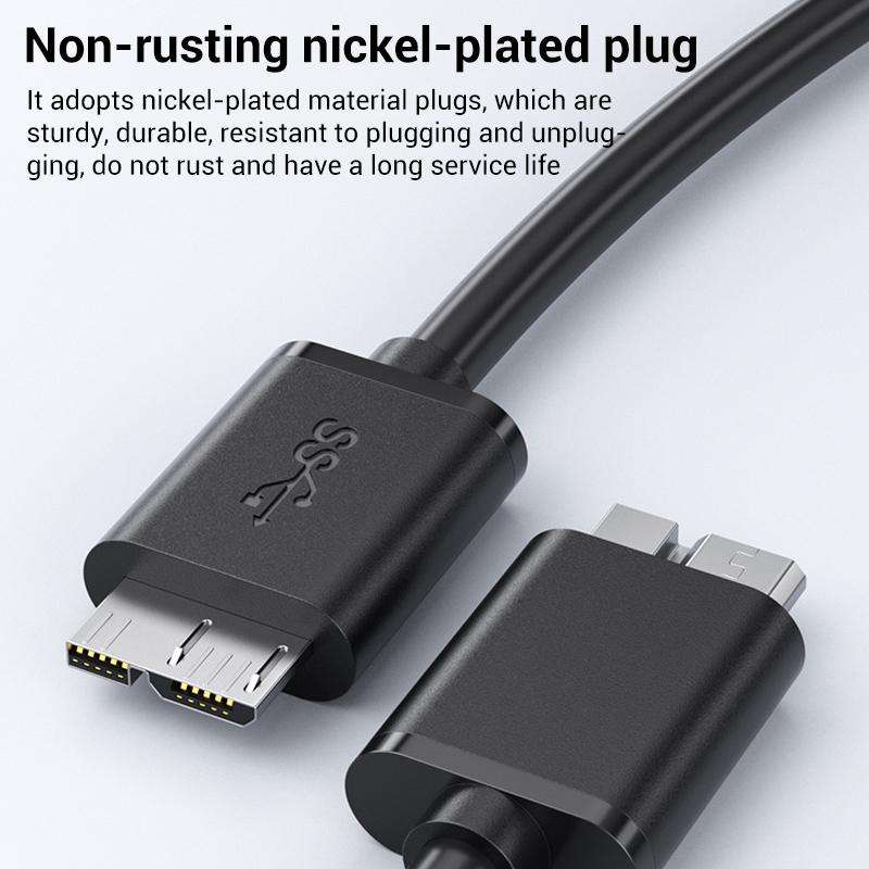 WG137 USB 3.0 Male to Micro-B Male External Hard Drive Enclosure Data Cable, Length:1.5m(Black)
