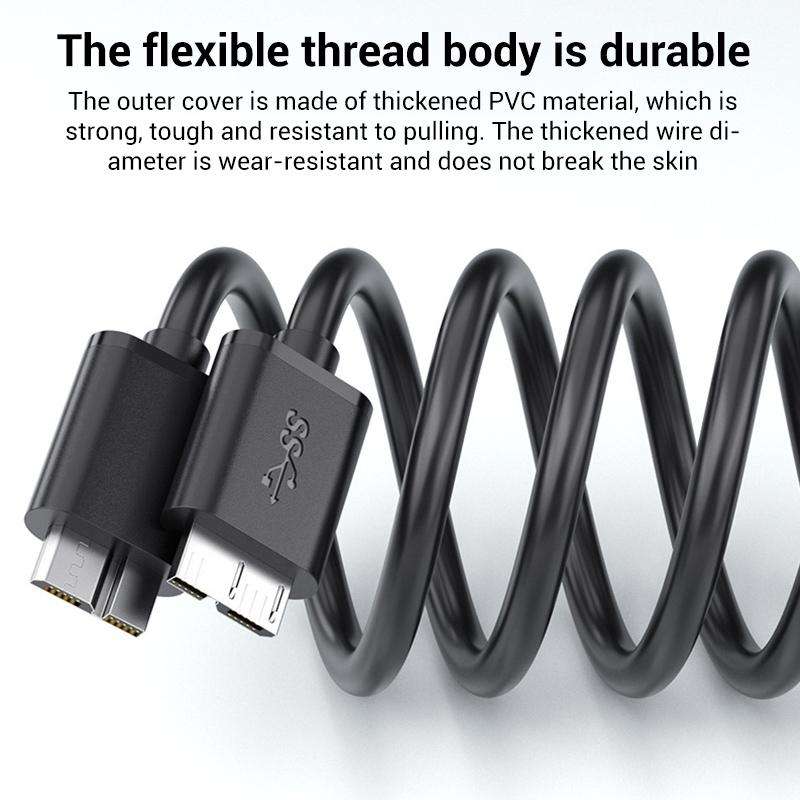 WG137 USB 3.0 Male to Micro-B Male External Hard Drive Enclosure Data Cable, Length:1.5m(Black)