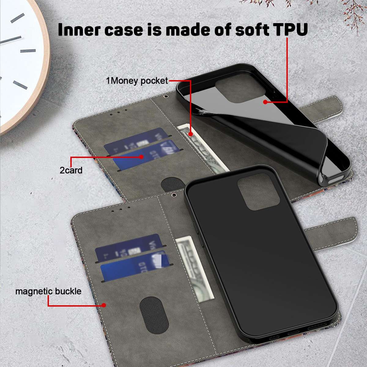 For Xiaomi 17 Ultra Crystal-Like Painted Vegan Leather Phone Case(Sakura Butterfly)
