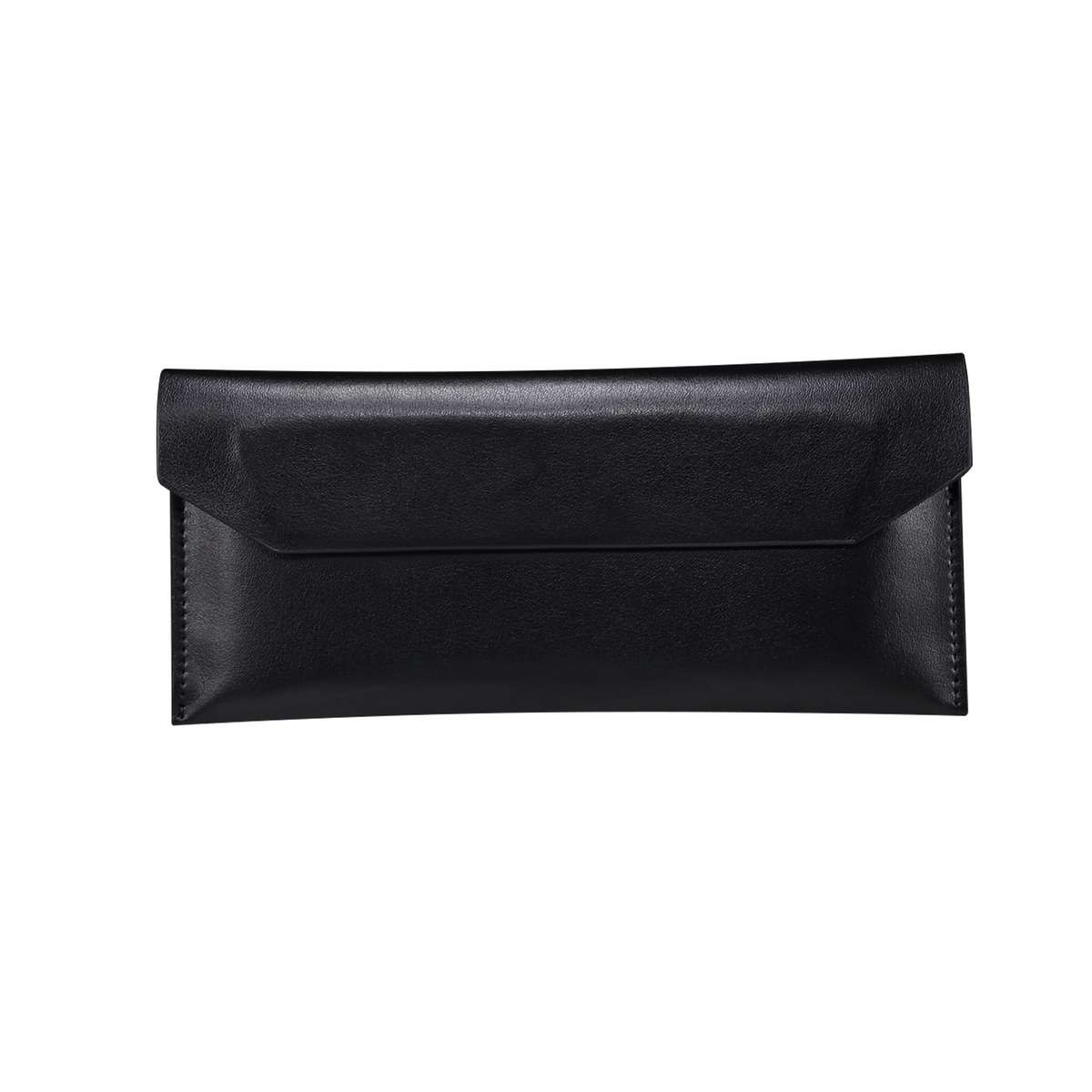 Magnetic Genuine Leather Horizontal Flip Protective Case for 6.1-6.7 inch Smartphones(Black)