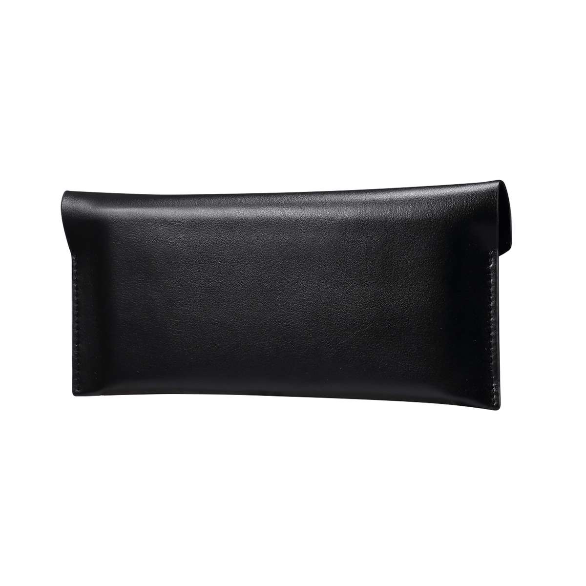 Magnetic Genuine Leather Horizontal Flip Protective Case for 6.1-6.7 inch Smartphones(Black)
