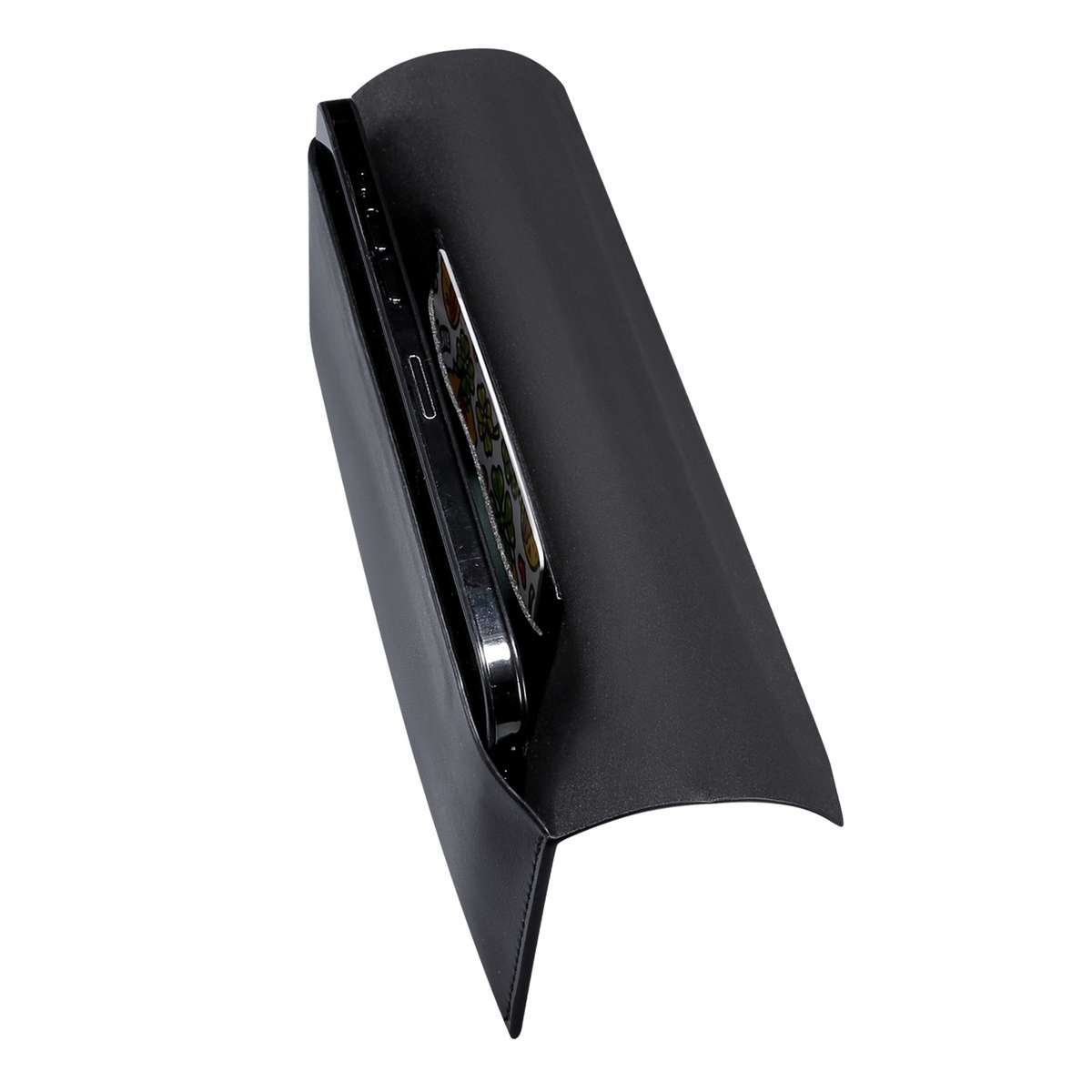 Magnetic Genuine Leather Horizontal Flip Protective Case for 6.1-6.7 inch Smartphones(Black)