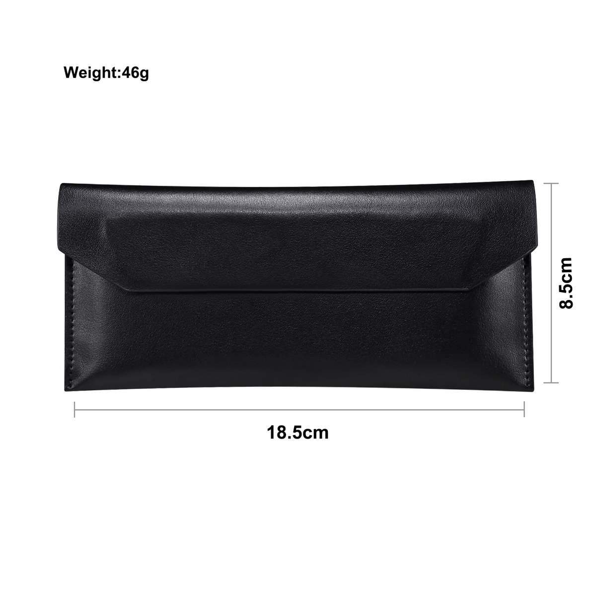Magnetic Genuine Leather Horizontal Flip Protective Case for 6.1-6.7 inch Smartphones(Black)