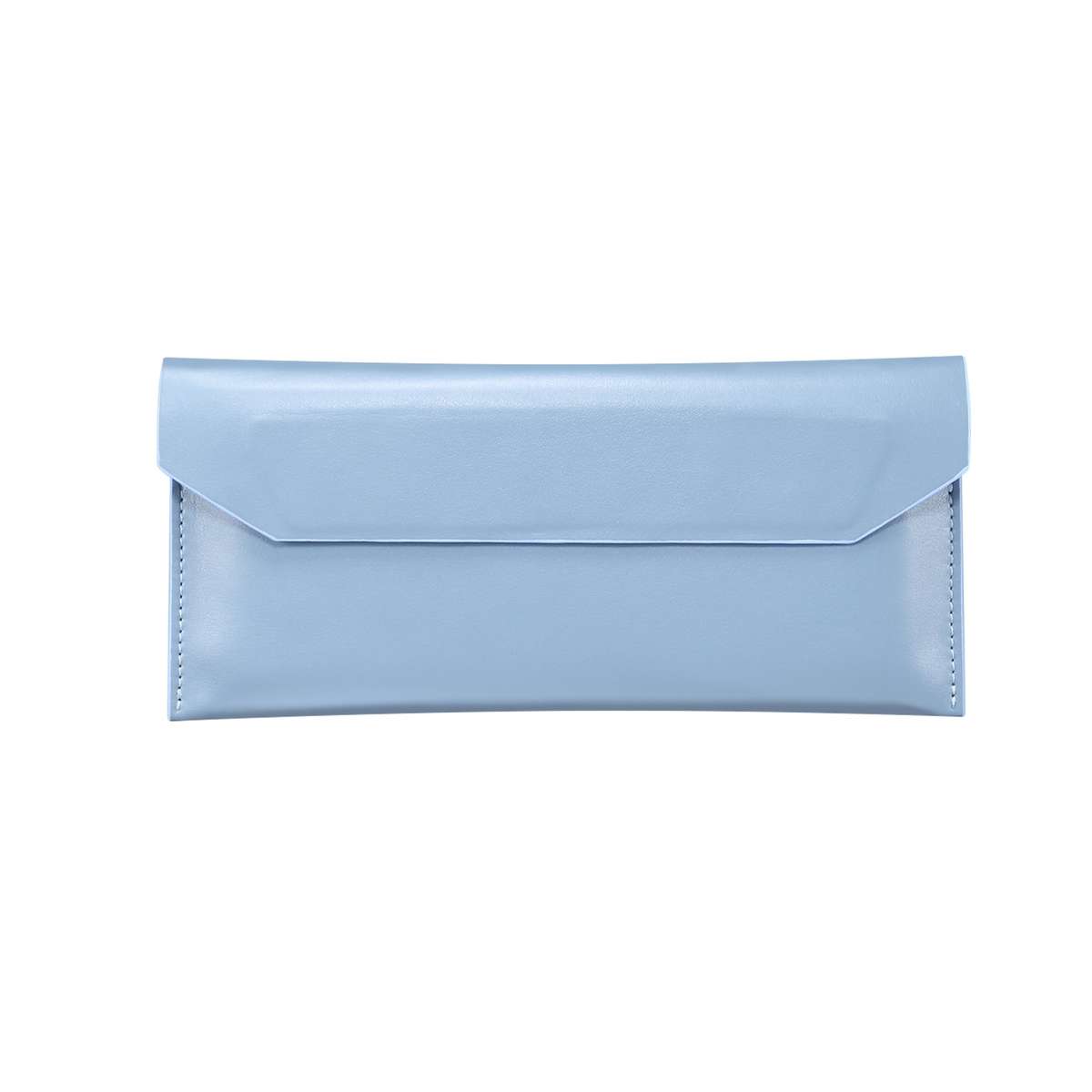 Magnetic Genuine Leather Horizontal Flip Protective Case for 6.1-6.7 inch Smartphones(Light Blue)
