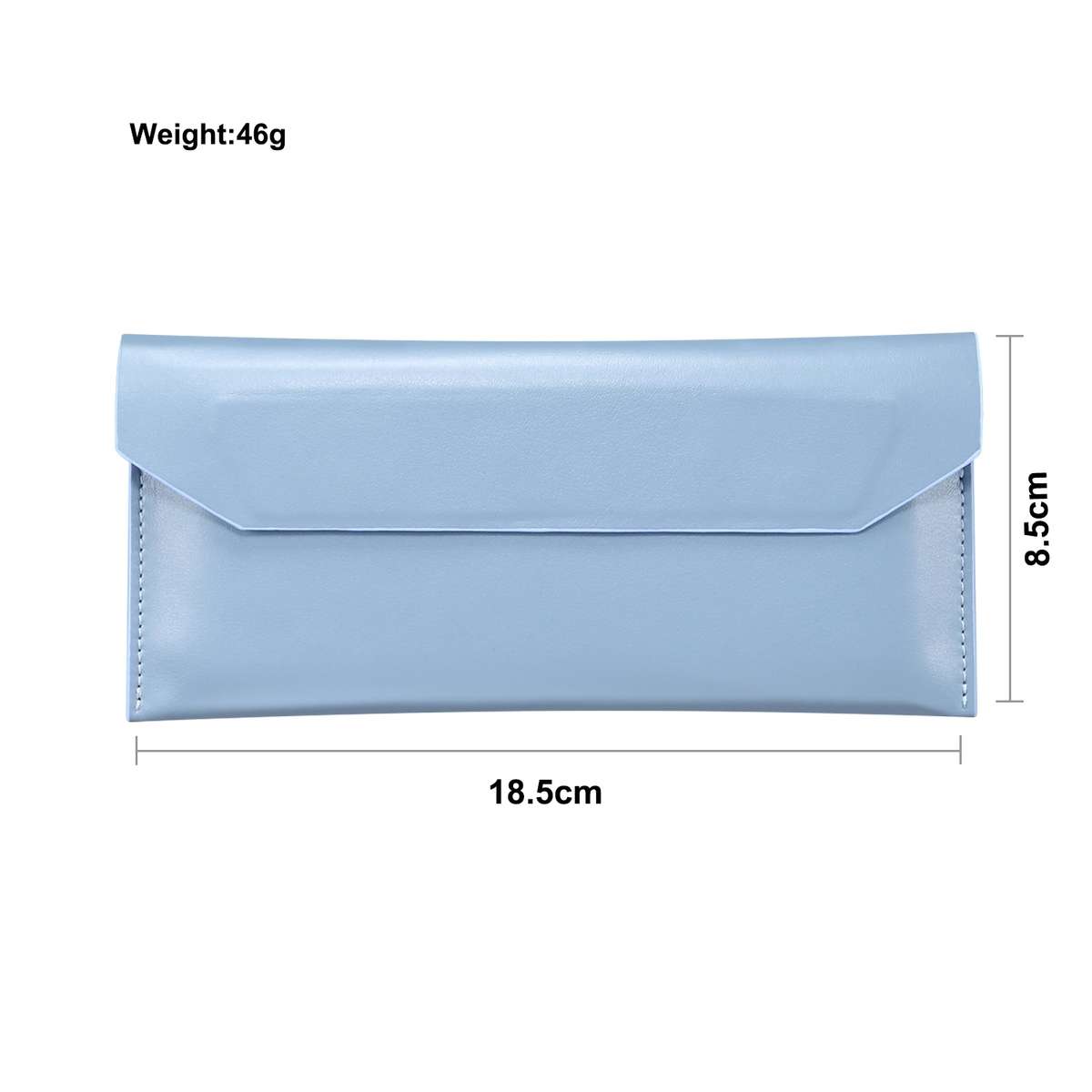 Magnetic Genuine Leather Horizontal Flip Protective Case for 6.1-6.7 inch Smartphones(Light Blue)