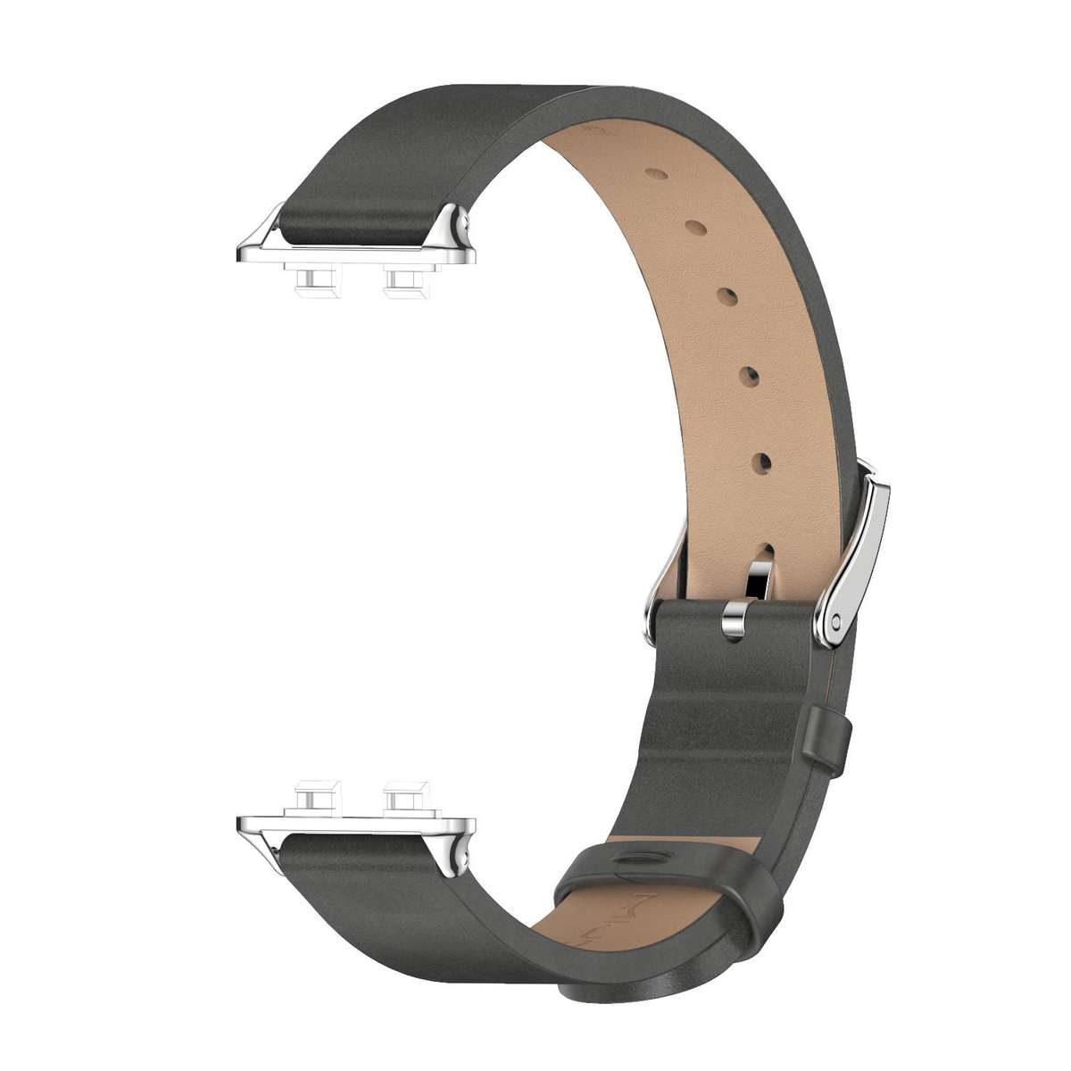 For Huawei Band 11 / Band 11 Pro MIJOBS Microfiber Vegan Leather Watch Band(White Silver)