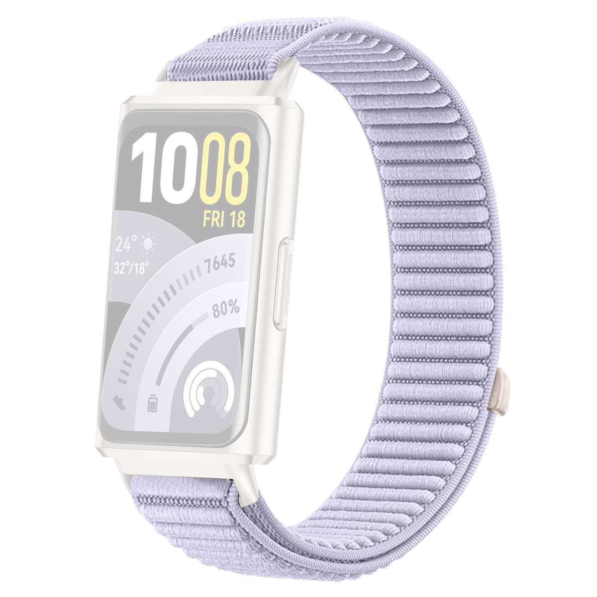 For Huawei Band 11 Pro / 11 xDfind Woven Nylon Hook And Loop Fastener Metal Interface Watch Band(Gre