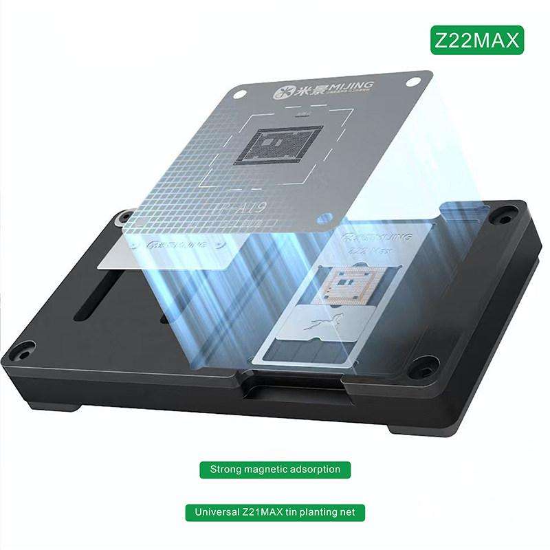 Mijing Z22MAX CPU Chip Tin Planting BGA Reballing Stencil Platform For iPhone 11-17 Pro Max / Androi