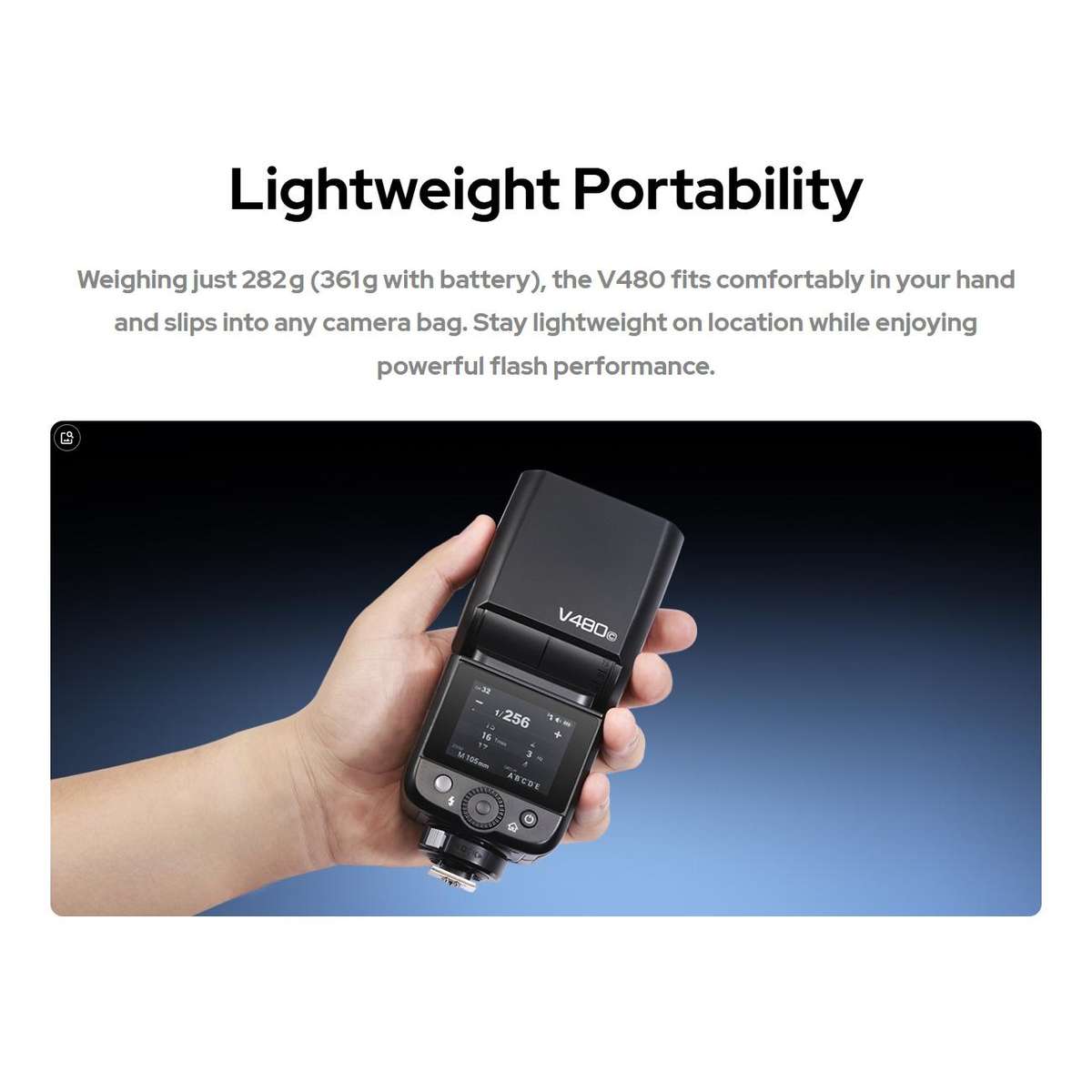 Godox V480 TTL Li-ion Round Head Camera Flash For Canon(EU Plug)
