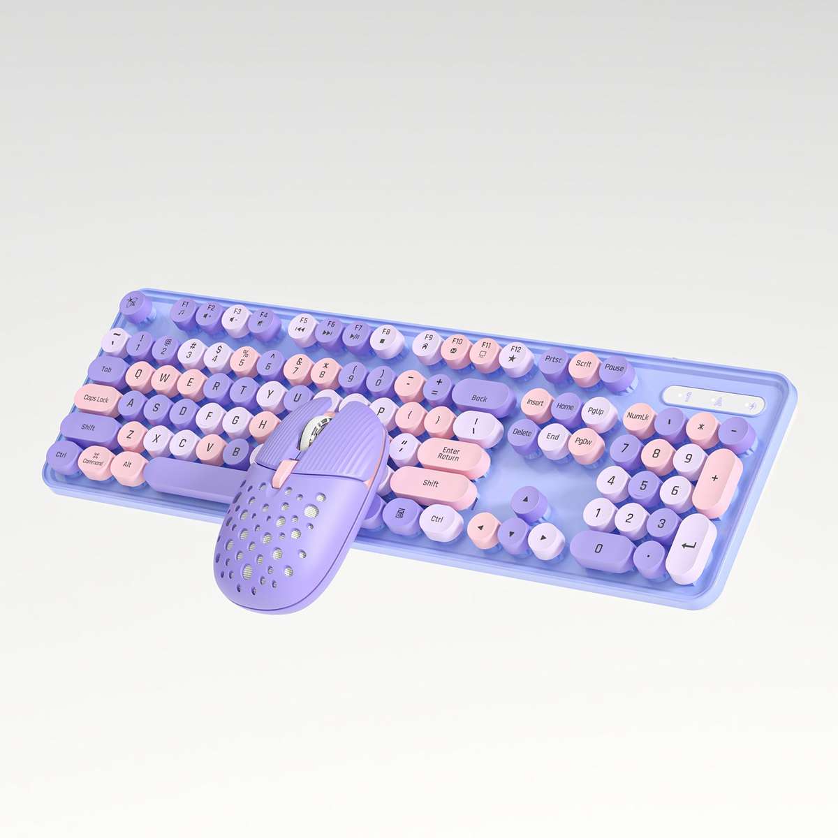 SHIPADOO EF128 2.4G 4800 DPI Wireless Keyboard Mouse Set, Color Mixing Series(Green)