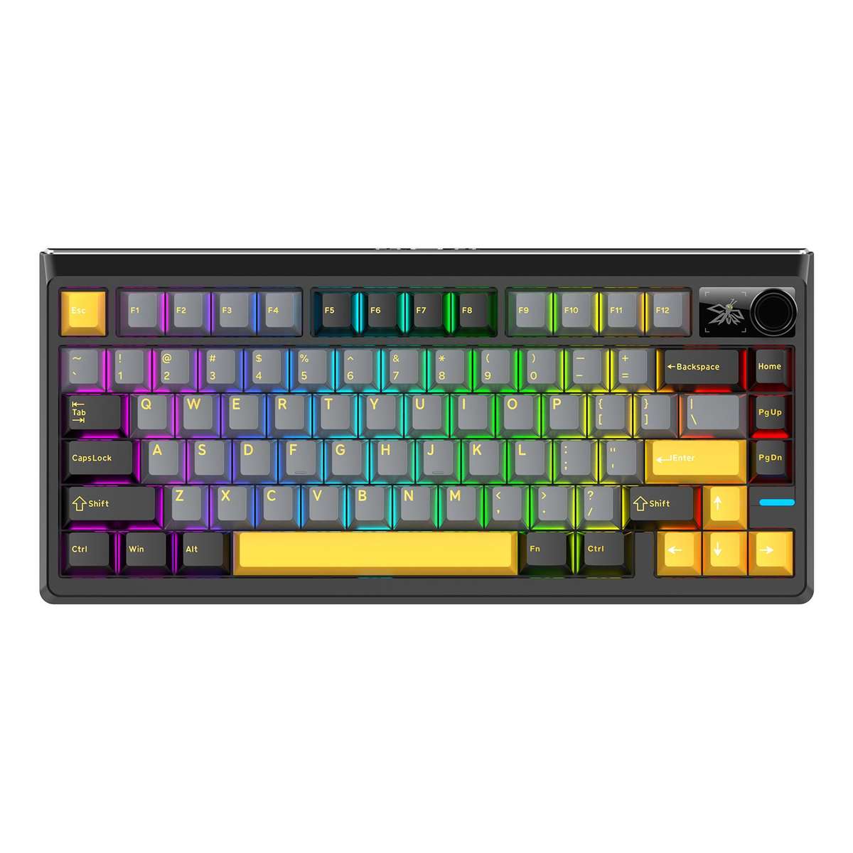 SHIPADOO JK750 Blue Switch RGB 79 Keys Three Modes Mechanical Keyboard(Glacier Blue)