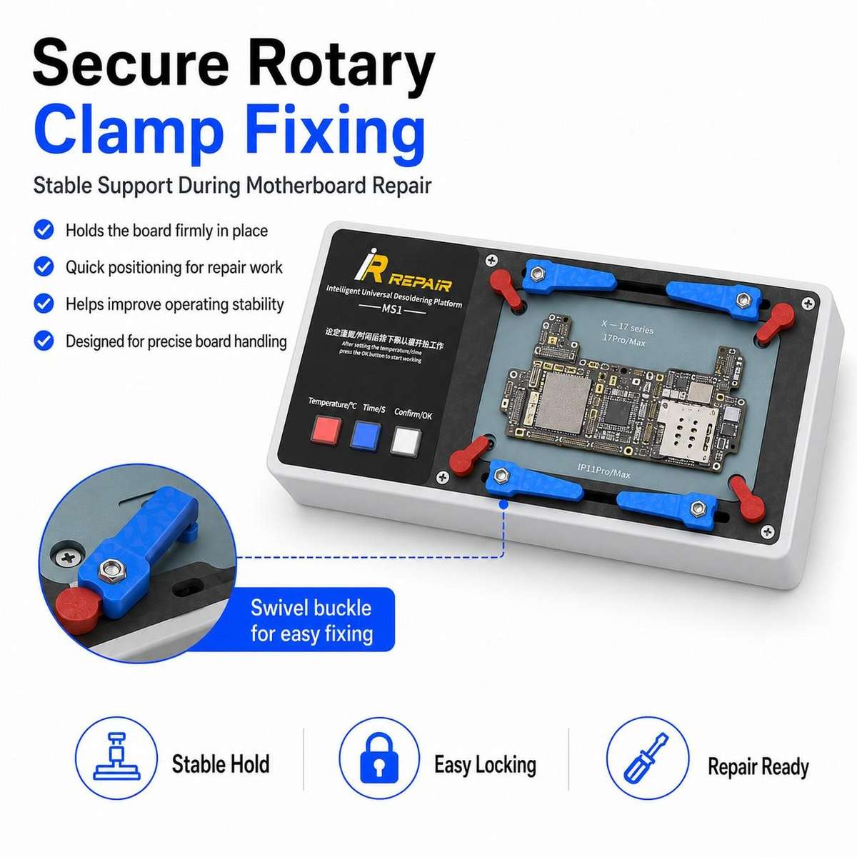 Mijing MS1 Intelligent Desoldering Platform for iPhone X-17 Pro Max, Plug:EU Plug