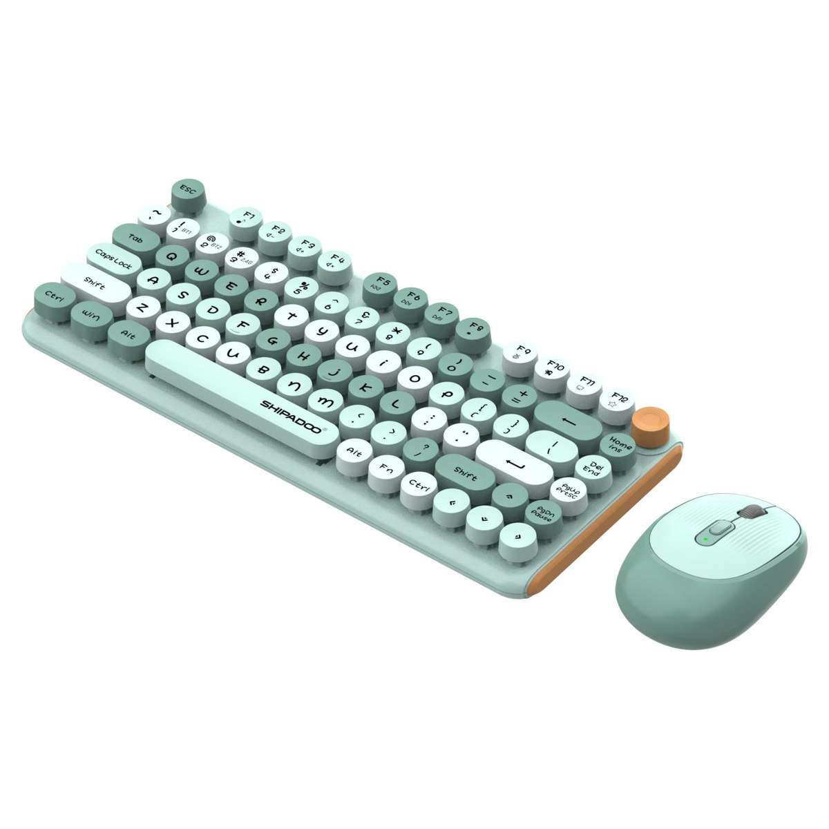 SHIPADOO W688 2.4G + BT 1600 DPI Wireless Keyboard Mouse Set(Green)