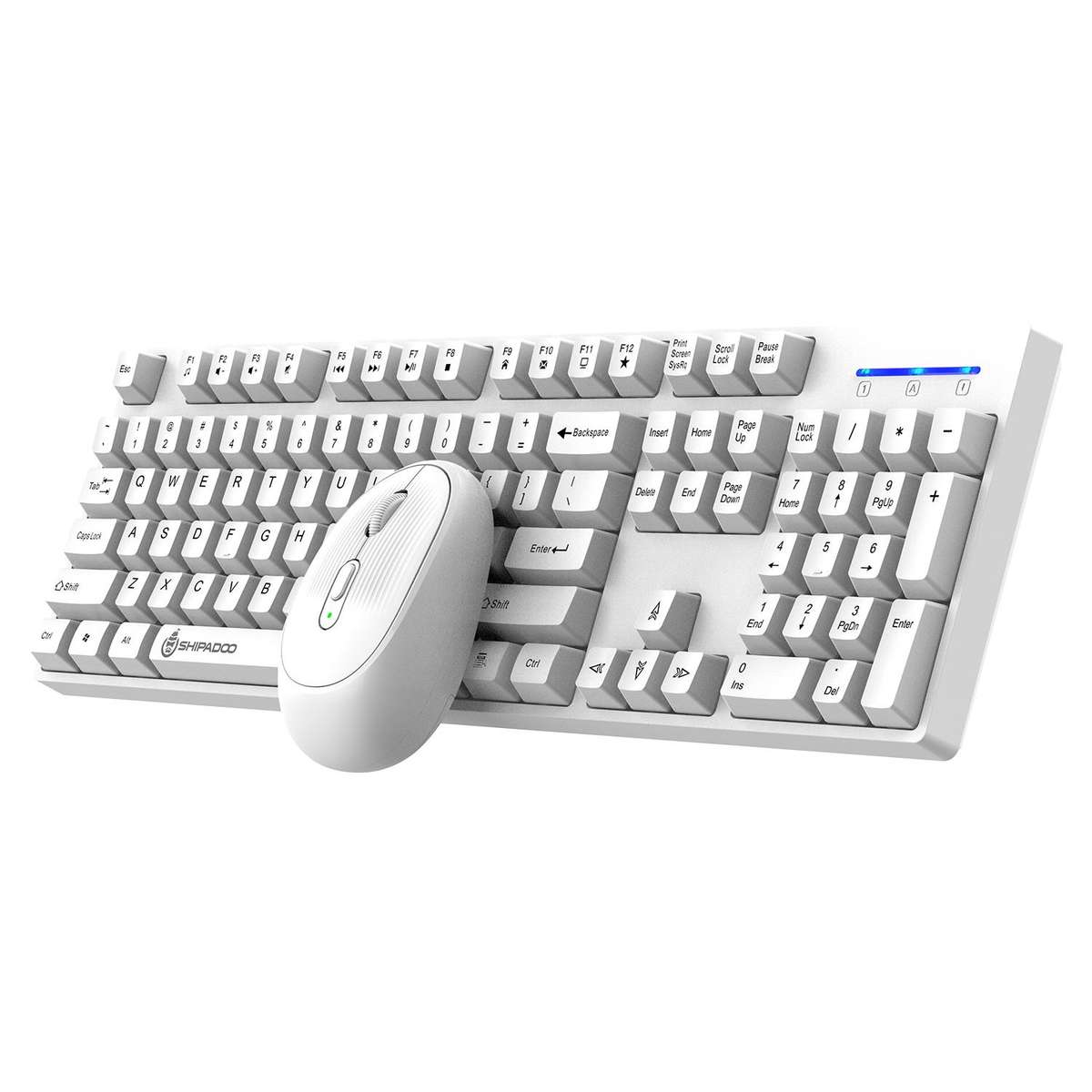 SHIPADOO W1060 2.4G 1600 DPI Wireless Keyboard Mouse Set(Black)