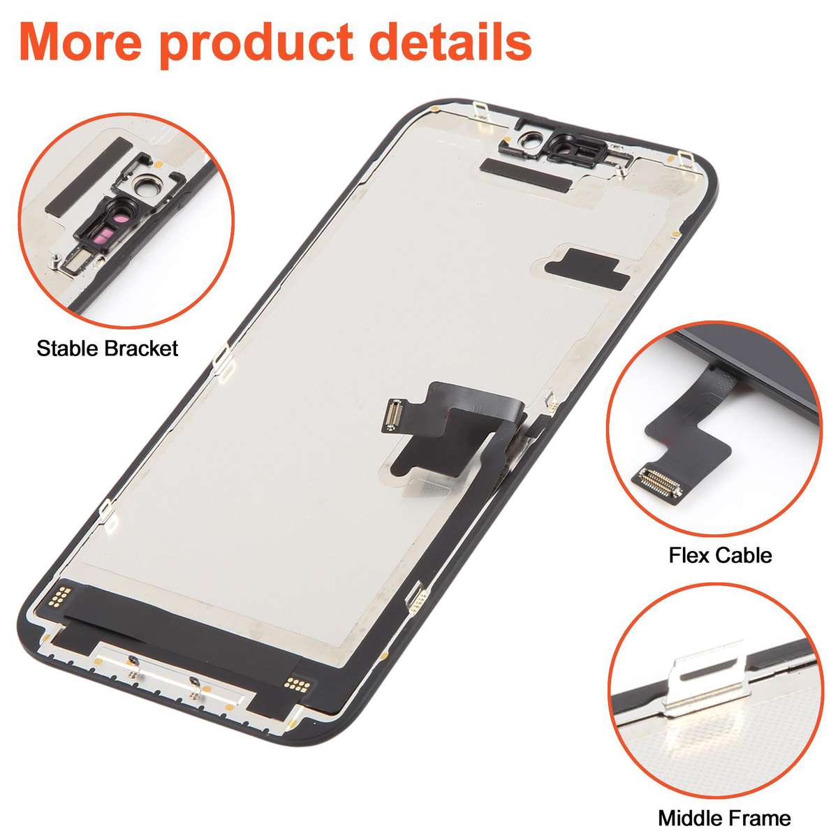 RJ Incell Cof Screen For iPhone 16 Pro Max